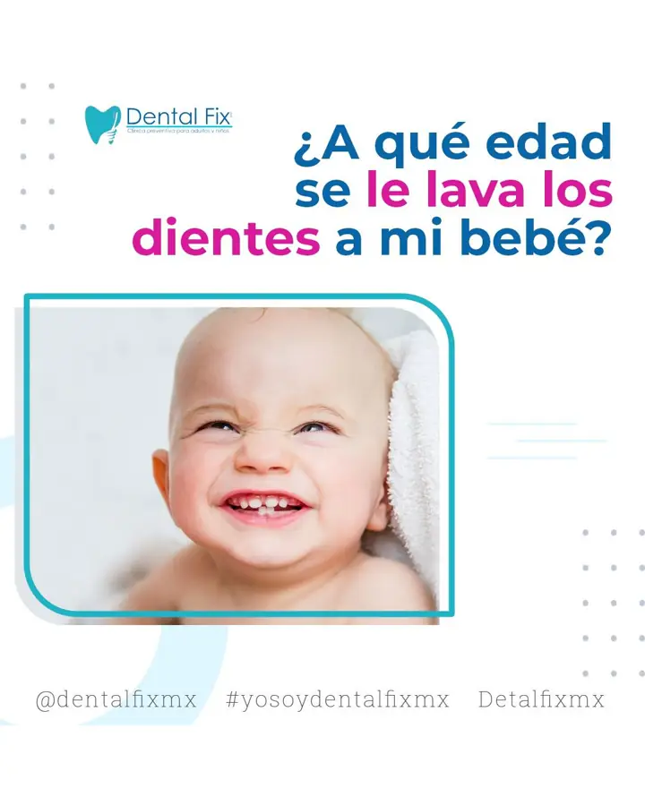 Bebé sonriendo en contenido sobre higiene bucal infantil