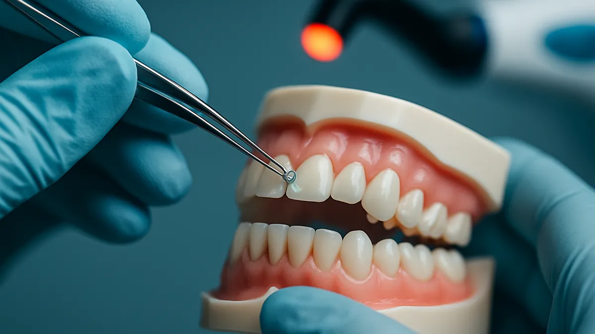 colocación de una gema dental sin perforar el esmalte