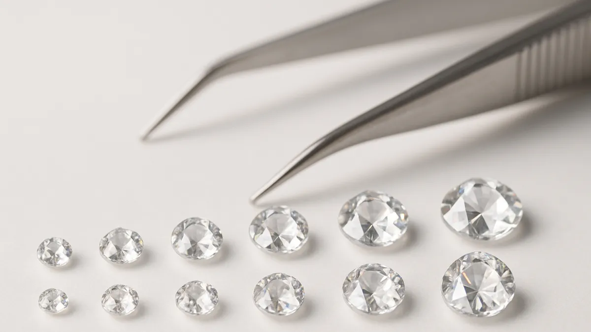 gemas dentales de cristal Swarovski en distintos tamaños