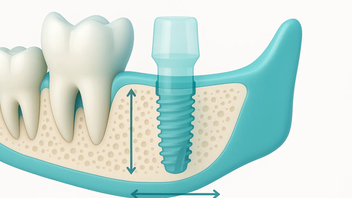 estudio radiográfico previo a un implante dental: medición del hueso