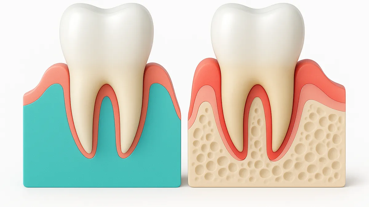 diferencia entre gingivitis y periodontitis en las encías