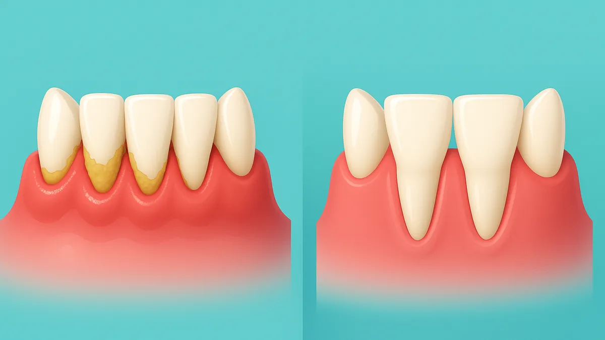 sarro dental acumulado antes y después de la limpieza
