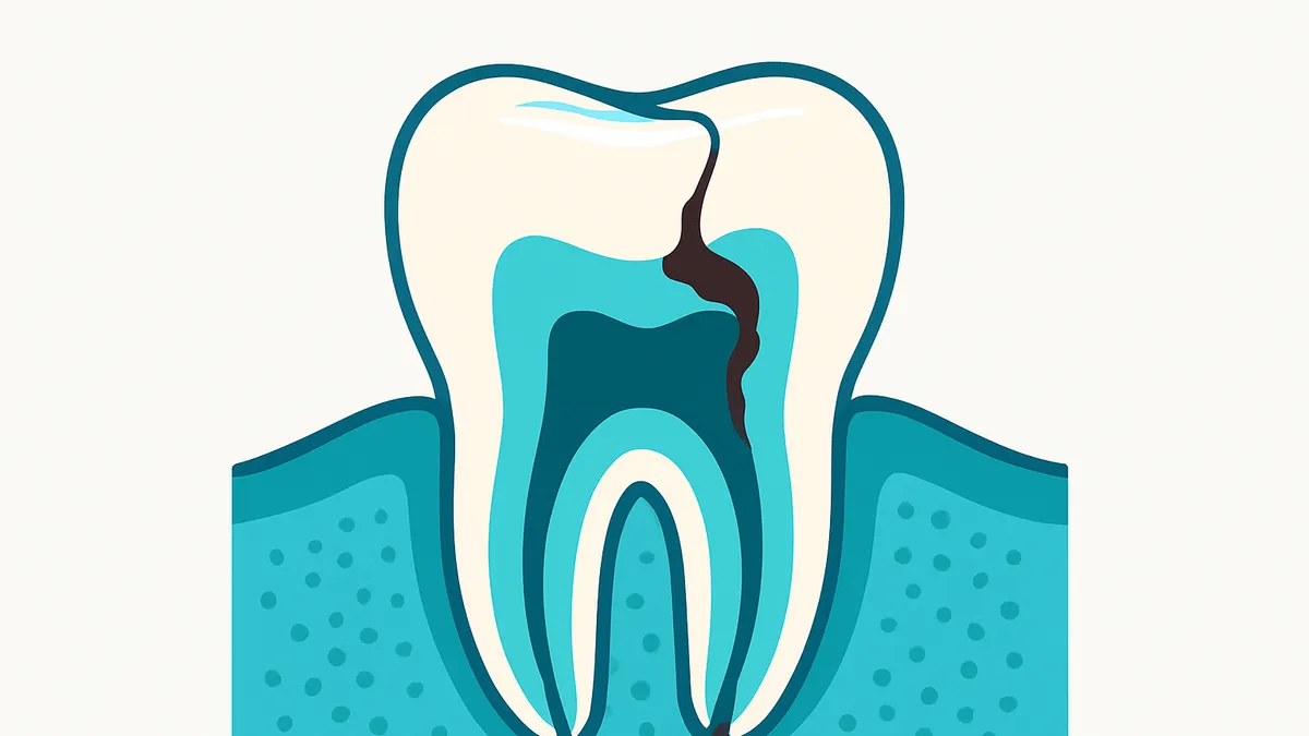 caries recurrente debajo de una resina antigua