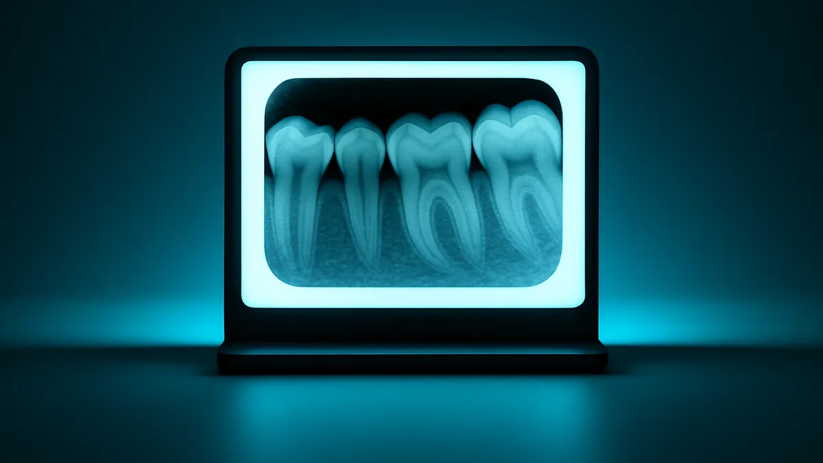 caries entre los dientes detectada en radiografía