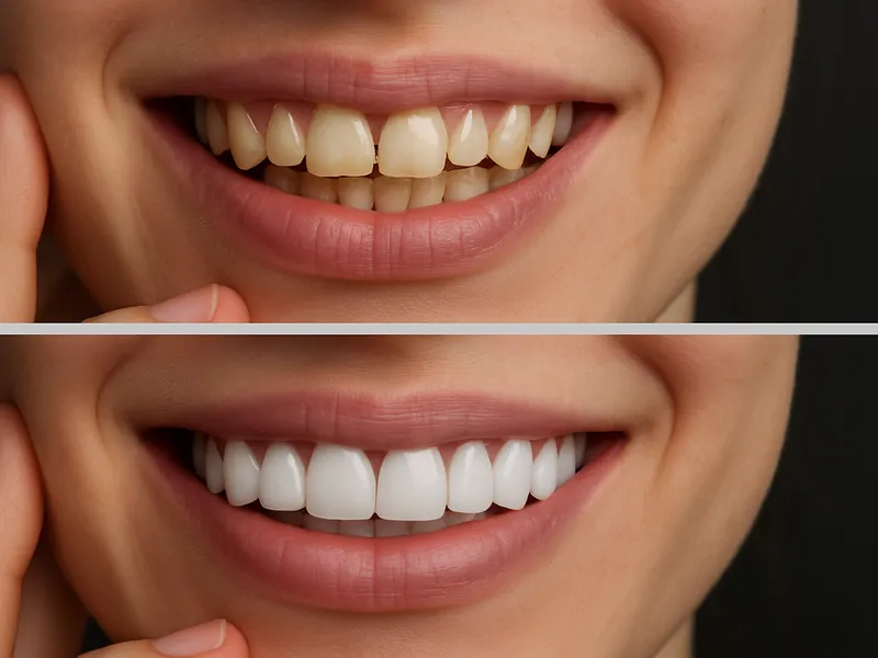 antes y después de carillas dentales