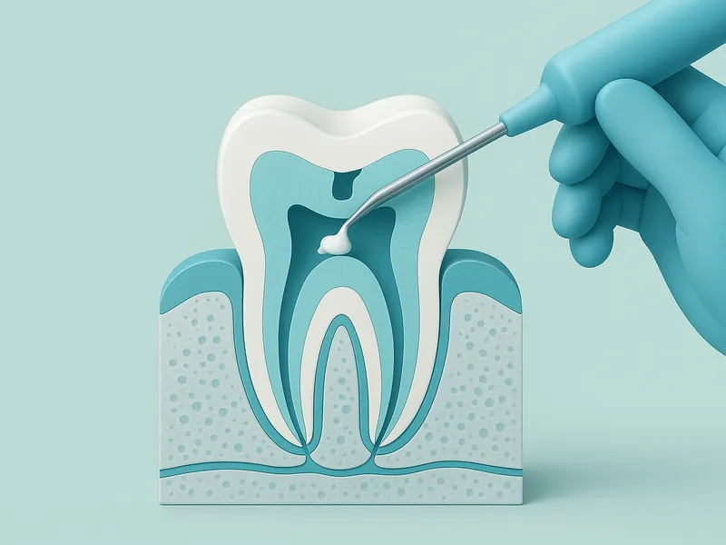 curación de caries color diente